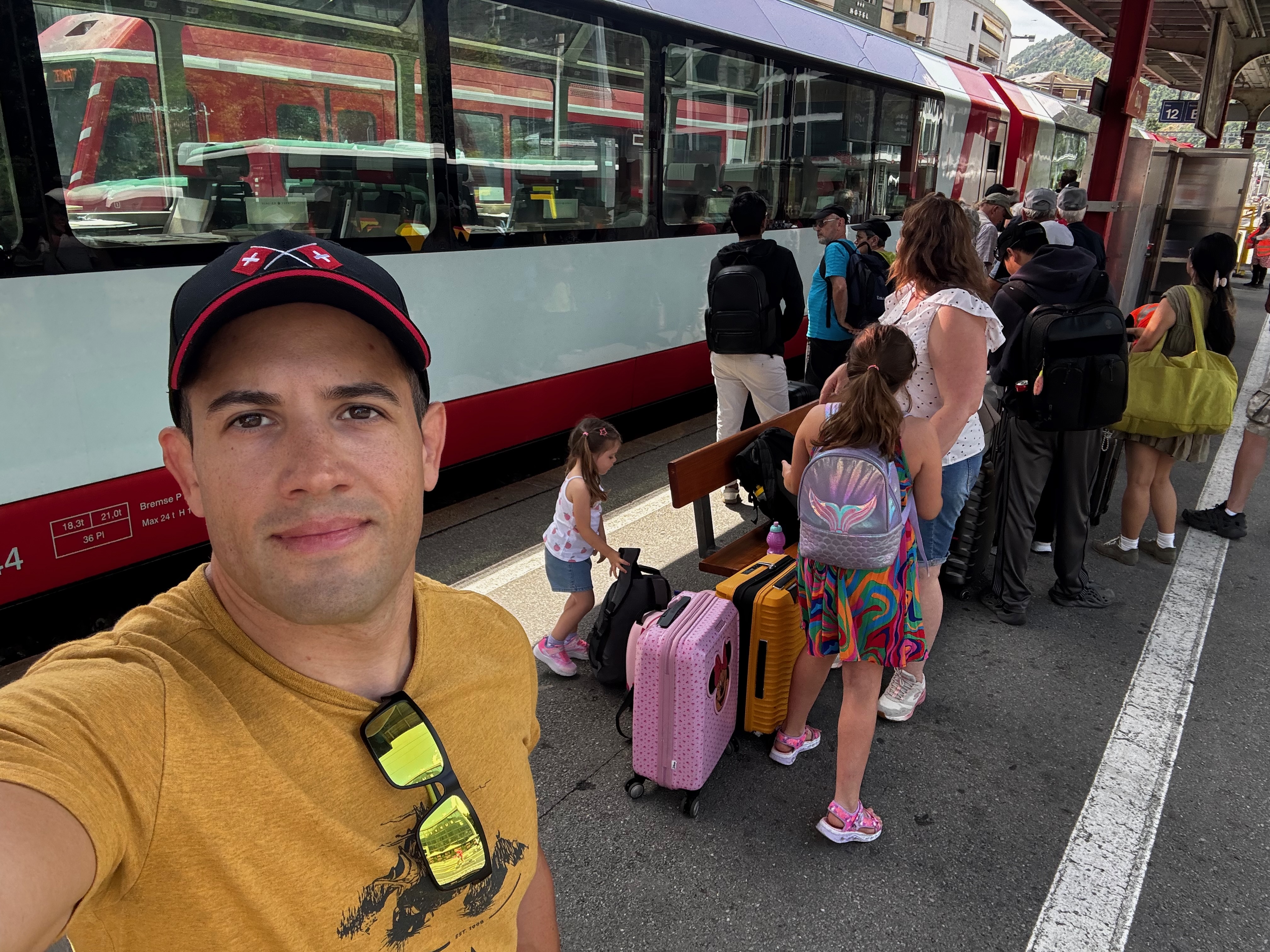 At a Swiss train station